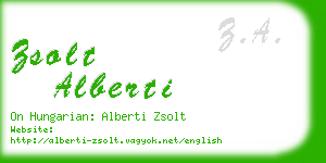 zsolt alberti business card